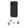 MARSİLYAN™- iPhone 16 Pro Max Kılıf Vadi Çizgi Prime - Siyah Bilvis Hayalet Cam Ekran Koruyucu + Raze Metal Kamera Lens - NLGY
