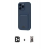 MARSİLYAN™- iPhone 16 Pro Max Kılıf Vadi Çizgi Prime - Siyah Bilvis Hayalet Cam Ekran Koruyucu + PVD Metal Kamera Lens - SH