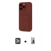 MARSİLYAN™- iPhone 16 Pro Max Kılıf Vadi Çizgi Prime - Siyah Bilvis Hayalet Cam Ekran Koruyucu + PVD Metal Kamera Lens - SH