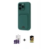 MARSİLYAN™- iPhone 16 Pro Max Kılıf Vadi Çizgi Prime - Siyah Buffer Cam Ekran Koruyucu + Bilvis Titan Kamera Lens - SH