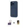 MARSİLYAN™- iPhone 16 Pro Max Kılıf Vadi Çizgi Prime - Siyah Buffer Cam Ekran Koruyucu + Bilvis Titan Kamera Lens - GS