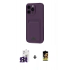 MARSİLYAN™- iPhone 16 Pro Max Kılıf Vadi Çizgi Prime - Siyah Buffer Cam Ekran Koruyucu + Bilvis Titan Kamera Lens - SH