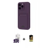 MARSİLYAN™- iPhone 16 Pro Max Kılıf Vadi Çizgi Prime - Siyah Buffer Cam Ekran Koruyucu + Bilvis Titan Kamera Lens - GS