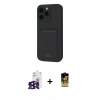 MARSİLYAN™- iPhone 16 Pro Max Kılıf Vadi Çizgi Prime - Siyah Buffer Cam Ekran Koruyucu + Bilvis Titan Kamera Lens - SH