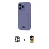 MARSİLYAN™- iPhone 16 Pro Max Kılıf Vadi Çizgi Prime - Siyah Buffer Cam Ekran Koruyucu + PVD Metal Kamera Lens - GS