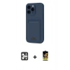 MARSİLYAN™- iPhone 16 Pro Max Kılıf Vadi Çizgi Prime - Siyah Buffer Cam Ekran Koruyucu + PVD Metal Kamera Lens - GS