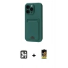 MARSİLYAN™- iPhone 16 Pro Max Kılıf Vadi Çizgi Prime - Siyah Buffer Cam Ekran Koruyucu + PVD Metal Kamera Lens - GS