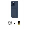 MARSİLYAN™- iPhone 16 Pro Max Kılıf Vadi Çizgi Prime - Siyah Buffer Cam Ekran Koruyucu + Pers Alüminyum Kamera Lens - GS