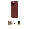 MARSİLYAN™- iPhone 16 Pro Max Kılıf Vadi Çizgi Prime - Siyah Buffer Cam Ekran Koruyucu + Pers Alüminyum Kamera Lens - CLTM