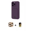 MARSİLYAN™- iPhone 16 Pro Max Kılıf Vadi Çizgi Prime - Siyah Buffer Cam Ekran Koruyucu + Pers Alüminyum Kamera Lens - CLTM