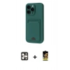 MARSİLYAN™- iPhone 16 Pro Max Kılıf Vadi Çizgi Prime - Siyah Buffer Cam Ekran Koruyucu + PVD Metal Kamera Lens - GD