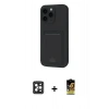 MARSİLYAN™- iPhone 16 Pro Max Kılıf Vadi Çizgi Prime - Siyah Buffer Cam Ekran Koruyucu + PVD Metal Kamera Lens - SH