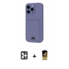 MARSİLYAN™- iPhone 16 Pro Max Kılıf Vadi Çizgi Prime - Siyah Buffer Cam Ekran Koruyucu + PVD Metal Kamera Lens - GD