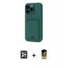MARSİLYAN™- iPhone 16 Pro Max Kılıf Vadi Çizgi Prime - Siyah Buffer Cam Ekran Koruyucu + PVD Metal Kamera Lens - SH