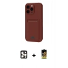 MARSİLYAN™- iPhone 16 Pro Max Kılıf Vadi Çizgi Prime - Siyah Buffer Cam Ekran Koruyucu + PVD Metal Kamera Lens - GD