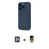 MARSİLYAN™- iPhone 16 Pro Max Kılıf Vadi Çizgi Prime - Siyah Buffer Cam Ekran Koruyucu + PVD Metal Kamera Lens - SH