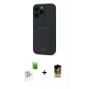 MARSİLYAN™- iPhone 16 Pro Max Kılıf Vadi Çizgi Prime - Siyah Buffer Cam Ekran Koruyucu + Raze Metal Kamera Lens - BZ
