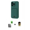 MARSİLYAN™- iPhone 16 Pro Max Kılıf Vadi Çizgi Prime - Siyah Buffer Cam Ekran Koruyucu + Raze Metal Kamera Lens - SH