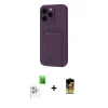 MARSİLYAN™- iPhone 16 Pro Max Kılıf Vadi Çizgi Prime - Siyah Buffer Cam Ekran Koruyucu + Raze Metal Kamera Lens - BZ