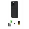 MARSİLYAN™- iPhone 16 Pro Max Kılıf Vadi Çizgi Prime - Siyah Buffer Cam Ekran Koruyucu + Raze Metal Kamera Lens - SH
