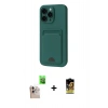 MARSİLYAN™- iPhone 16 Pro Max Kılıf Vadi Çizgi Prime - Siyah Buffer Cam Ekran Koruyucu + Raze Metal Kamera Lens - NLGY