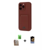 MARSİLYAN™- iPhone 16 Pro Max Kılıf Vadi Çizgi Prime - Siyah Buffer Hayalet Cam Ekran Koruyucu + Raze Metal Kamera Lens - CLTM