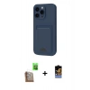 MARSİLYAN™- iPhone 16 Pro Max Kılıf Vadi Çizgi Prime - Siyah Buffer Hayalet Cam Ekran Koruyucu + Raze Metal Kamera Lens - CLTM