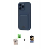 MARSİLYAN™- iPhone 16 Pro Max Kılıf Vadi Çizgi Prime - Siyah Buffer Hayalet Cam Ekran Koruyucu + Natural Grey Raze Metal Kamera Lens