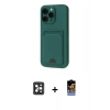 MARSİLYAN™- iPhone 16 Pro Max Kılıf Vadi Çizgi Prime - Siyah Buffer Hayalet Cam Ekran Koruyucu + PVD Metal Kamera Lens - SH