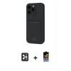 MARSİLYAN™- iPhone 16 Pro Max Kılıf Vadi Çizgi Prime - Siyah Buffer Hayalet Cam Ekran Koruyucu + PVD Metal Kamera Lens - SH