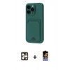 MARSİLYAN™- iPhone 16 Pro Max Kılıf Vadi Çizgi Prime - Siyah Buffer Hayalet Cam Ekran Koruyucu + PVD Metal Kamera Lens - GD