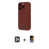 MARSİLYAN™- iPhone 16 Pro Max Kılıf Vadi Çizgi Prime - Siyah Buffer Hayalet Cam Ekran Koruyucu + PVD Metal Kamera Lens - SH