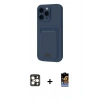 MARSİLYAN™- iPhone 16 Pro Max Kılıf Vadi Çizgi Prime - Siyah Buffer Hayalet Cam Ekran Koruyucu + PVD Metal Kamera Lens - GD