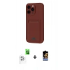 MARSİLYAN™- iPhone 16 Pro Max Kılıf Vadi Çizgi Prime - Siyah Buffer Hayalet Cam Ekran Koruyucu + Raze Metal Kamera Lens - BZ