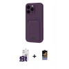 MARSİLYAN™- iPhone 16 Pro Max Kılıf Vadi Çizgi Prime - Siyah Buffer Hayalet Cam Ekran Koruyucu + Siyah Bilvis Titan Kamera Lens