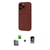 MARSİLYAN™- iPhone 16 Pro Max Kılıf Vadi Çizgi Prime - Siyah Buffer Hayalet Cam Ekran Koruyucu + Raze Metal Kamera Lens - SH