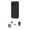 MARSİLYAN™- iPhone 16 Pro Max Kılıf Vadi Çizgi Prime - Siyah Buffer Hayalet Cam Ekran Koruyucu + Raze Metal Kamera Lens - SH
