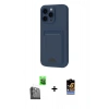 MARSİLYAN™- iPhone 16 Pro Max Kılıf Vadi Çizgi Prime - Siyah Buffer Hayalet Cam Ekran Koruyucu + Raze Metal Kamera Lens - SH