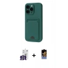 MARSİLYAN™- iPhone 16 Pro Max Kılıf Vadi Çizgi Prime - Siyah Buffer Hayalet Cam Ekran Koruyucu + Bilvis Titan Kamera Lens - TMGI