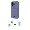 MARSİLYAN™- iPhone 16 Pro Max Kılıf Vadi Çizgi Prime - Siyah Joko Magic 5D Cam + Raze Metal Kamera Lens - BZ