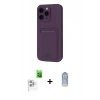 MARSİLYAN™- iPhone 16 Pro Max Kılıf Vadi Çizgi Prime - Siyah Joko Magic 5D Cam + Raze Metal Kamera Lens - BZ
