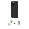 MARSİLYAN™- iPhone 16 Pro Max Kılıf Vadi Çizgi Prime - Siyah Joko Magic 5D Cam + Raze Metal Kamera Lens - BZ