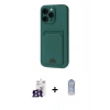 MARSİLYAN™- iPhone 16 Pro Max Kılıf Vadi Çizgi Prime - Siyah Joko Magic 5D Cam + Bilvis Titan Kamera Lens - TMGI
