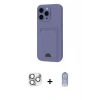 MARSİLYAN™- iPhone 16 Pro Max Kılıf Vadi Çizgi Prime - Siyah Joko Magic 5D Cam + Pers Alüminyum Kamera Lens - GS