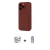 MARSİLYAN™- iPhone 16 Pro Max Kılıf Vadi Çizgi Prime - Siyah Joko Magic 5D Cam + Pers Alüminyum Kamera Lens - GS