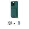 MARSİLYAN™- iPhone 16 Pro Max Kılıf Vadi Çizgi Prime - Siyah Joko Magic 5D Cam + Pers Alüminyum Kamera Lens - GS