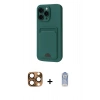 MARSİLYAN™- iPhone 16 Pro Max Kılıf Vadi Çizgi Prime - Siyah Joko Magic 5D Cam + Pers Alüminyum Kamera Lens - CLTM