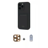 MARSİLYAN™- iPhone 16 Pro Max Kılıf Vadi Çizgi Prime - Siyah Joko Magic 5D Cam + Pers Alüminyum Kamera Lens - CLTM