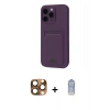 MARSİLYAN™- iPhone 16 Pro Max Kılıf Vadi Çizgi Prime - Siyah Joko Magic 5D Cam + Pers Alüminyum Kamera Lens - CLTM