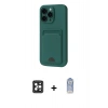 MARSİLYAN™- iPhone 16 Pro Max Kılıf Vadi Çizgi Prime - Siyah Joko Magic 5D Cam + PVD Metal Kamera Lens - SH